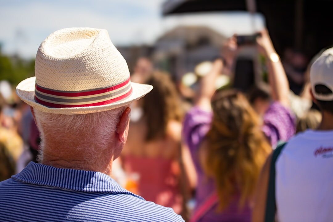 seniors listening to live music