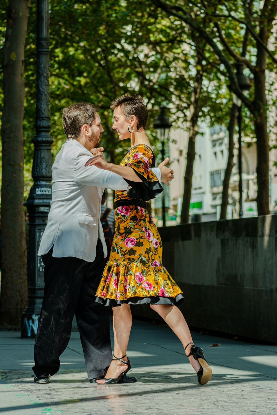 elderly woman dancing tango